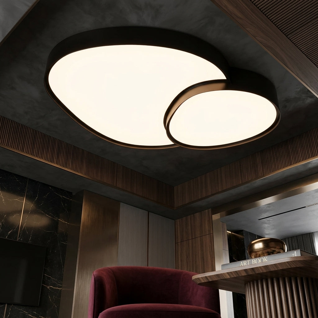 Lustra LED Luxury RISE Black Echivalent 350W Telecomanda