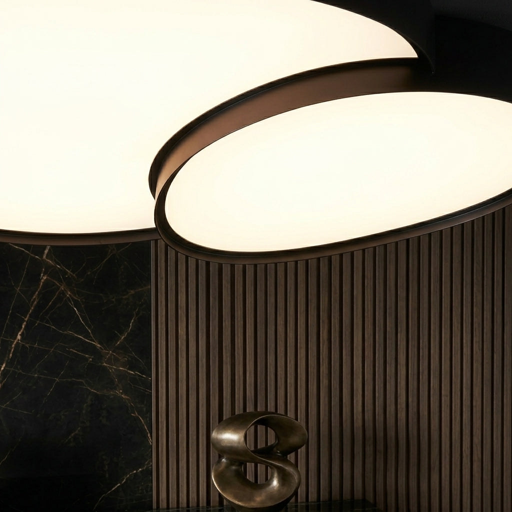 Lustra LED Luxury RISE Black Echivalent 350W Telecomanda