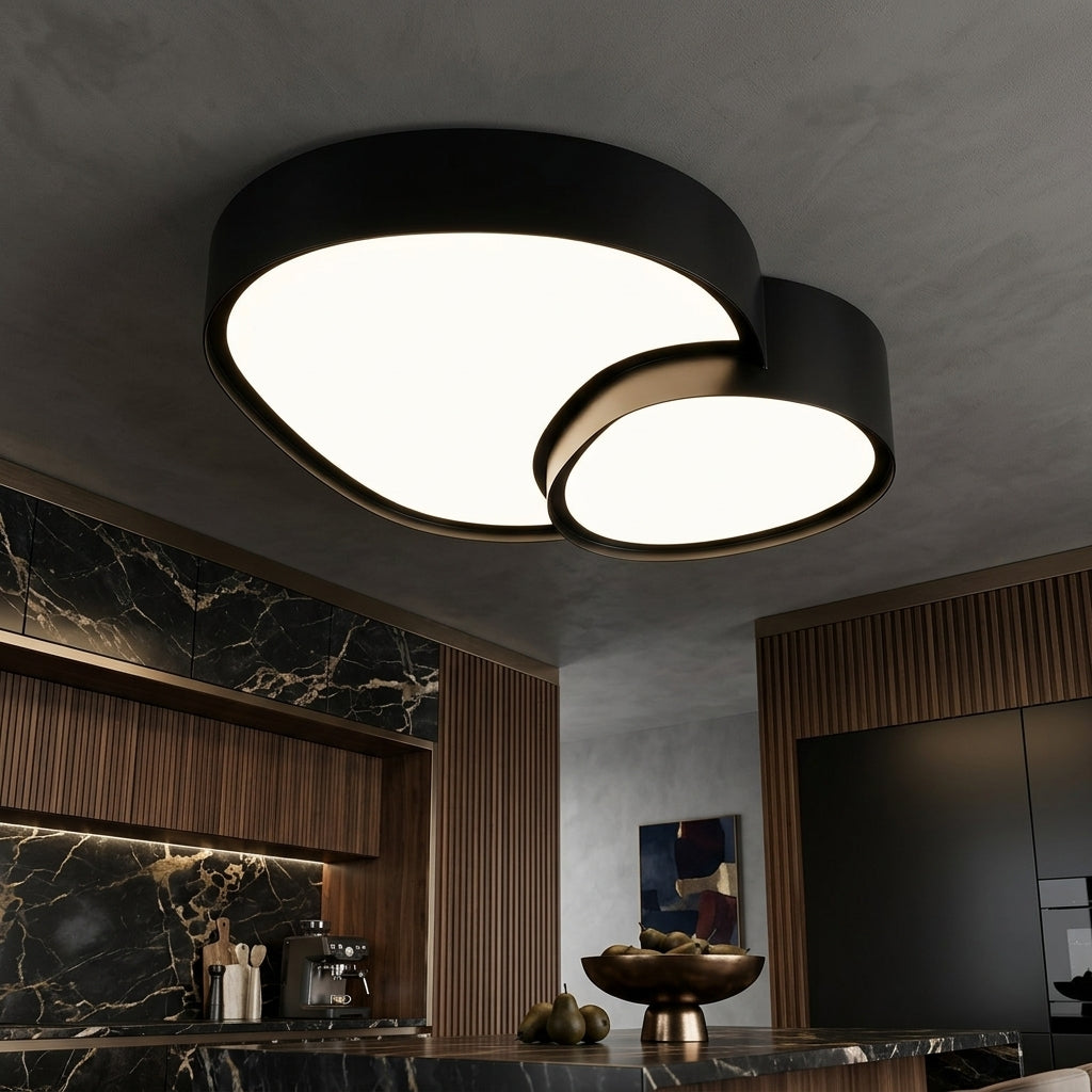 Lustra LED Luxury RISE Black Echivalent 160W Telecomanda