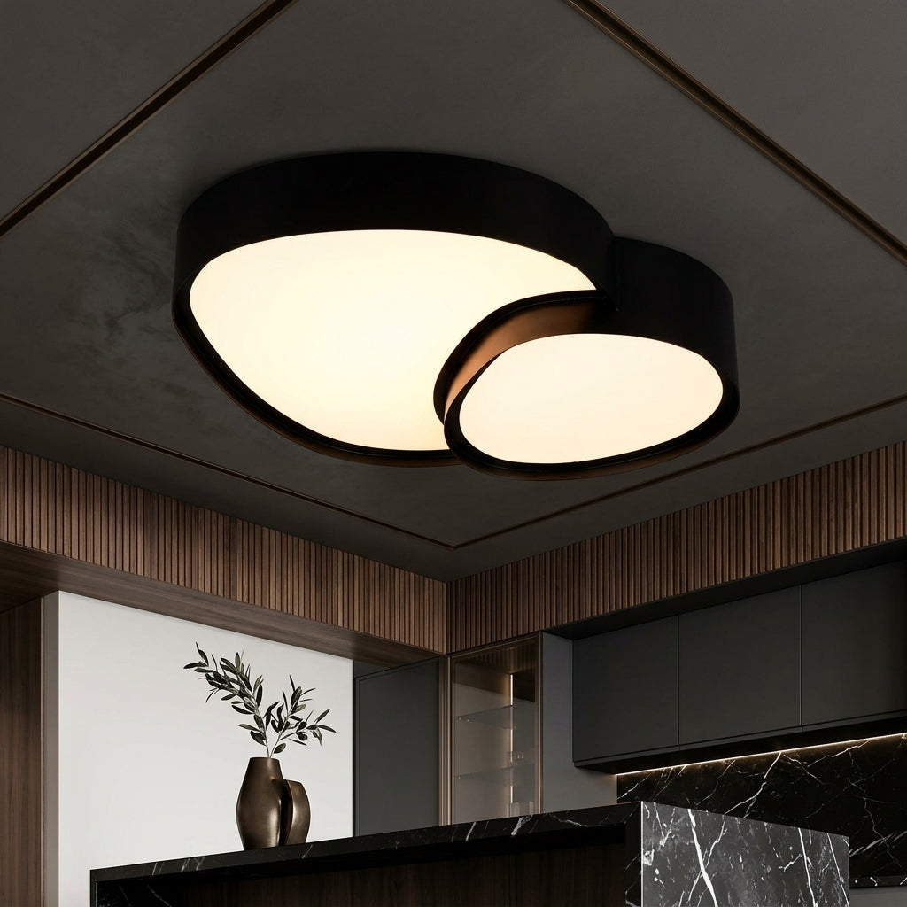 Lustra LED Luxury RISE Black Echivalent 160W Telecomanda