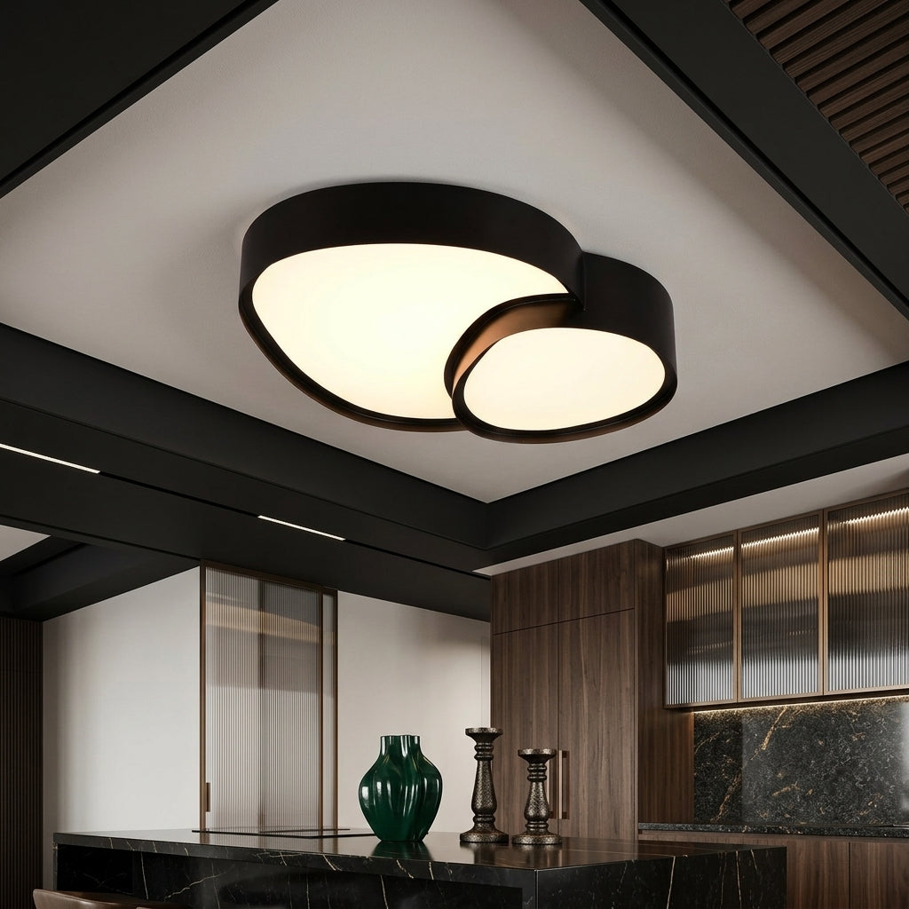 Lustra LED Luxury RISE Black Echivalent 160W Telecomanda