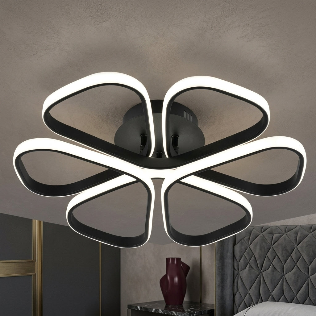 Lustra LED ISCHIA BLACK Echivalent 400W cu Telecomanda