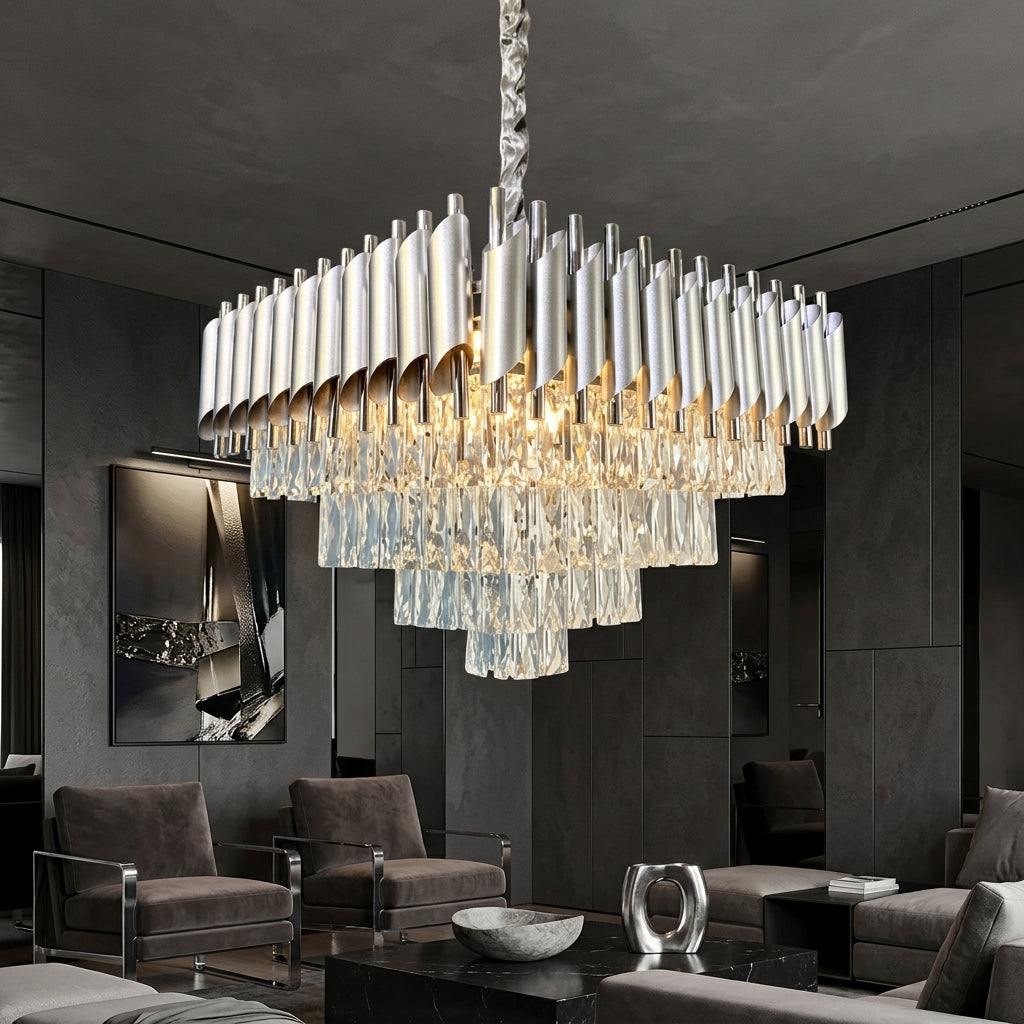 Candelabru Cristal SILVER PANTHER 6xE14 400mm