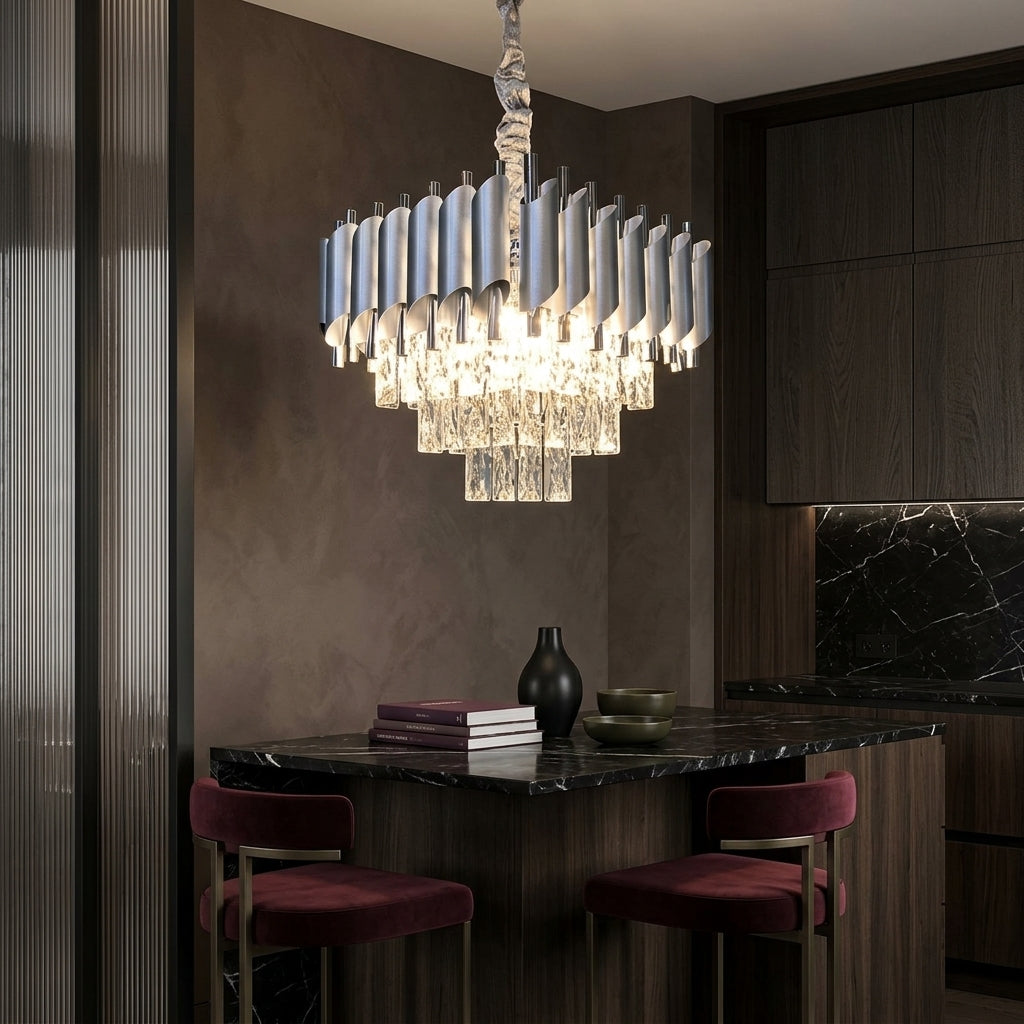Candelabru Cristal SILVER PANTHER 4xE14 300mm