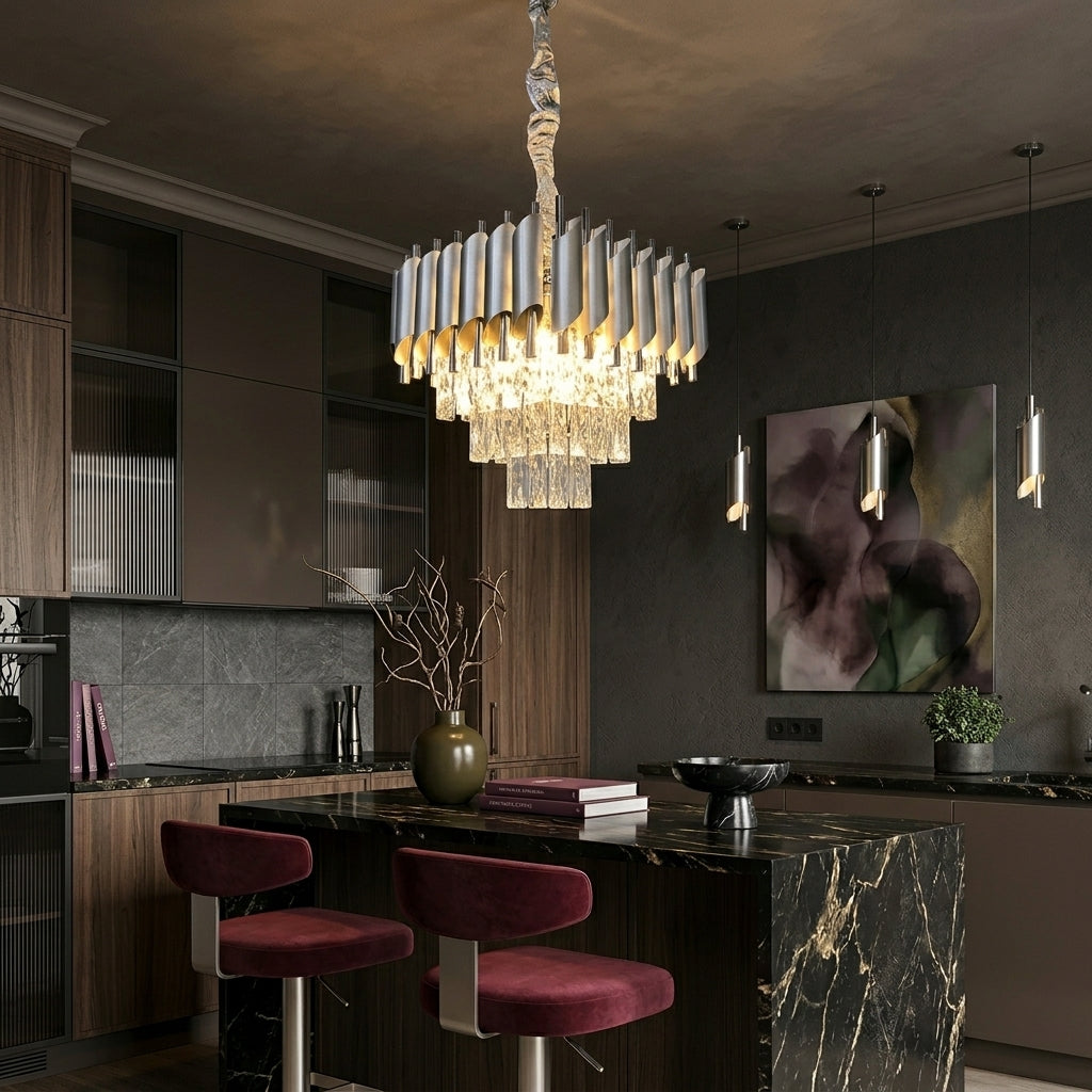 Candelabru Cristal SILVER PANTHER 4xE14 300mm