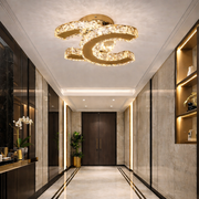 Lustra LED CRISTAL Double C GOLD Echivalent 200W