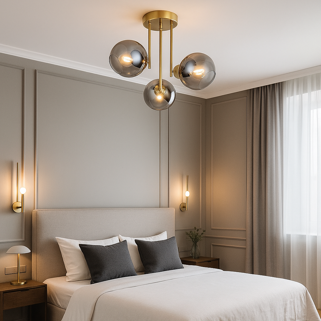 Lustra Abajur Fumuriu Aplicata 3xE27 MX413-3