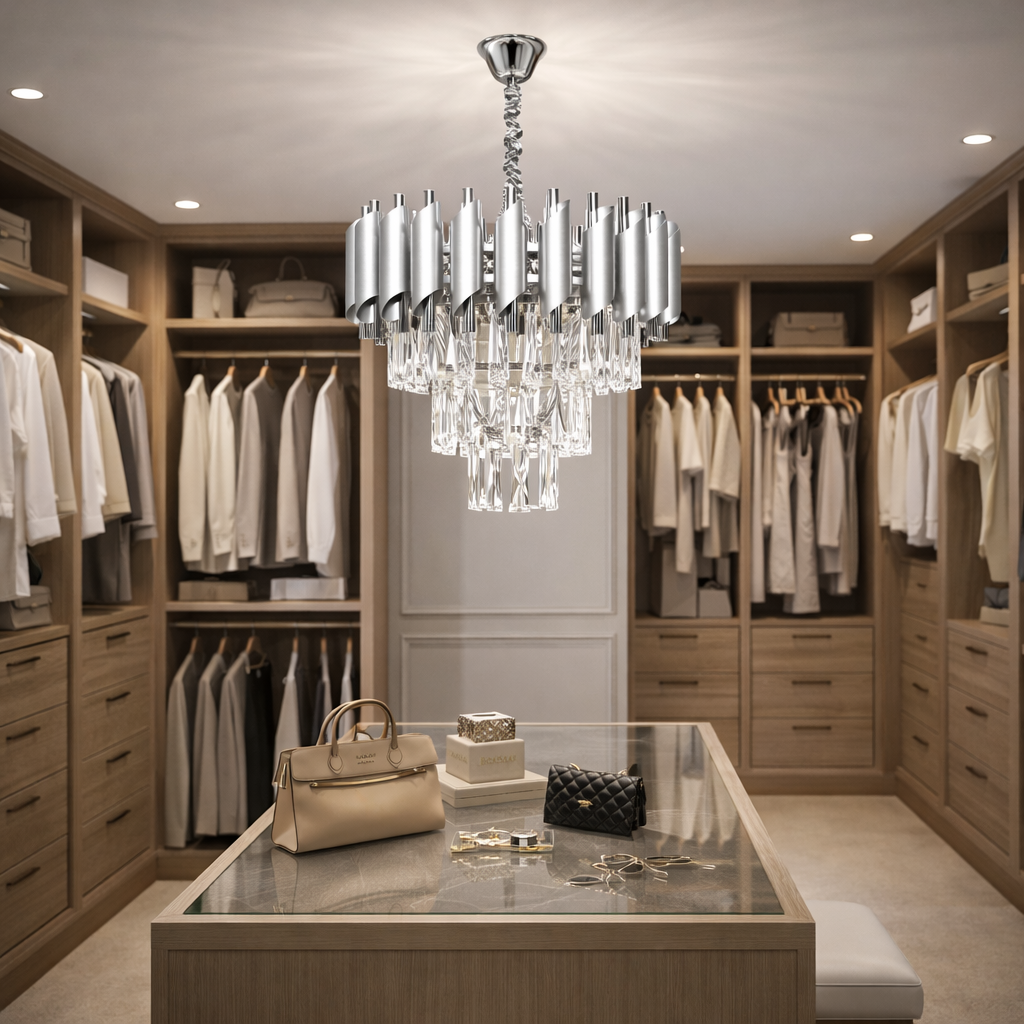 Candelabru Cristal Silver Panther 300mm