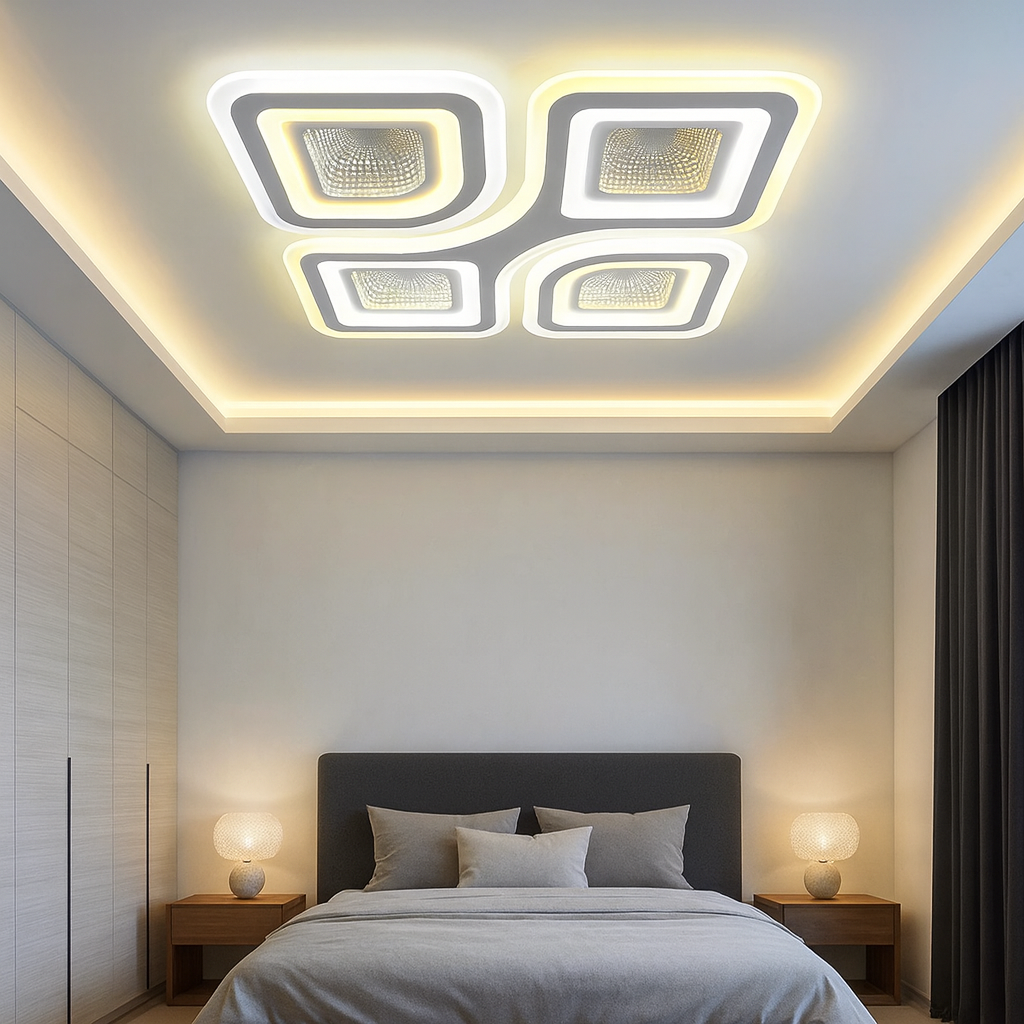 Lustra LED Mirror Molly 3D Echivalent 600W Telecomanda