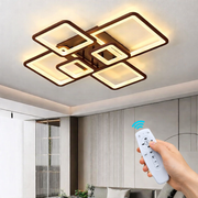 Lustra LED 4+2 Square BROWN Echivalent 800W Telecomanda