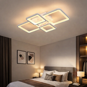 Lustra LED 2+2 SQUARE Alb Echivalent 500W Telecomanda