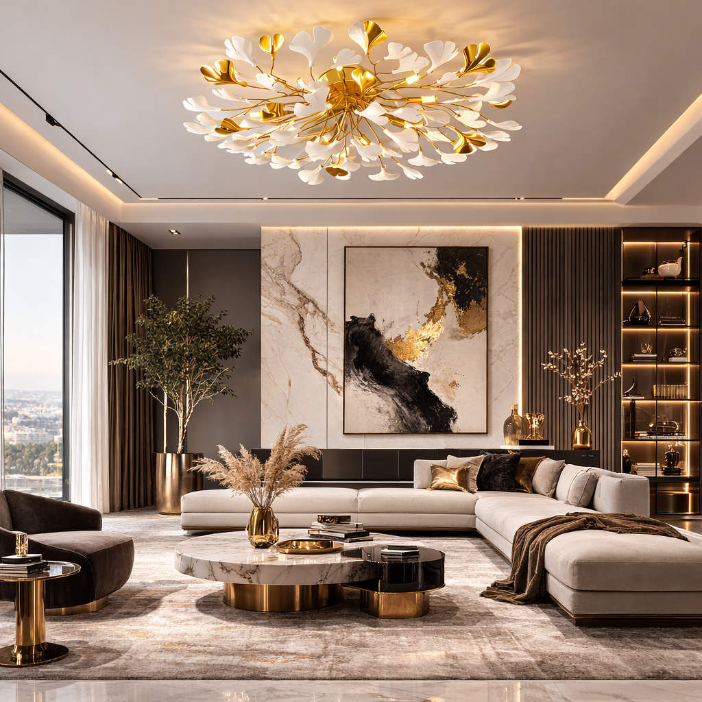Lustra Aplicata LUXURY Golden VALERY 60CM