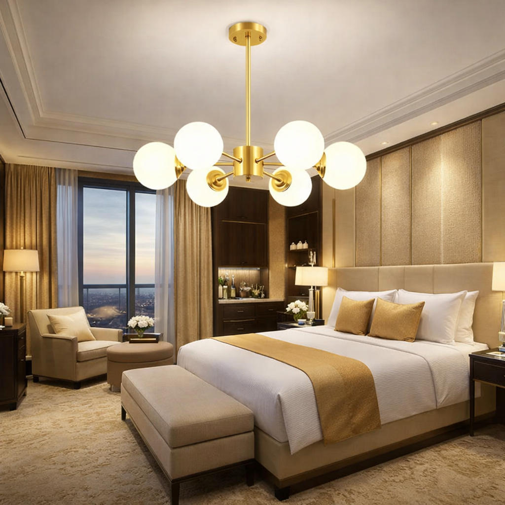 Lustra Abajur MAT GOLD 6XE27 DX103/6