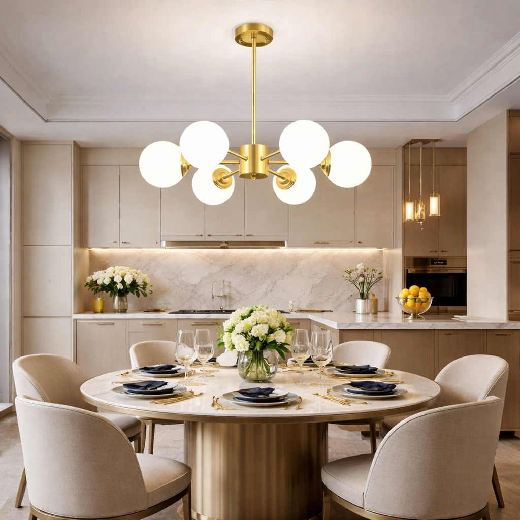 Lustra Abajur MAT GOLD 6XE27 DX103/6