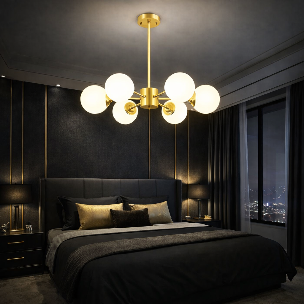 Lustra Abajur MAT GOLD 6XE27 DX103/6