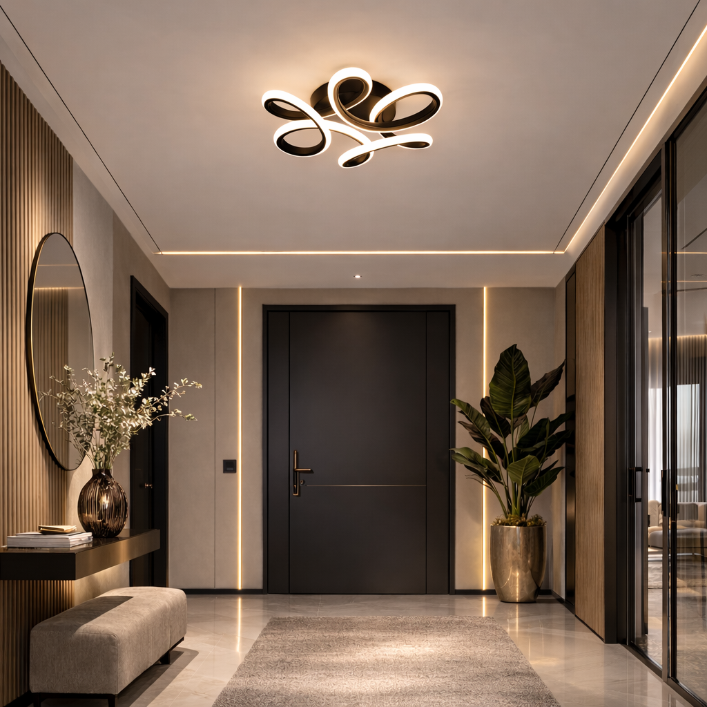 Lustra LED Mariola Neagra Echivalent 200W