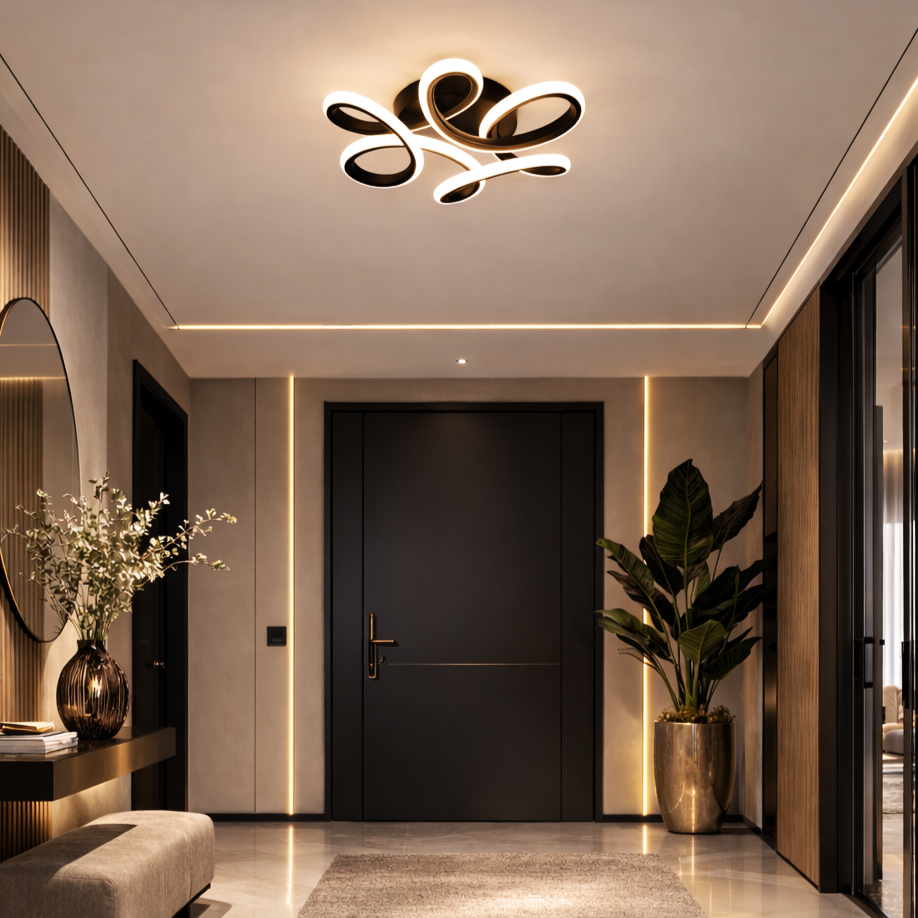 Lustra LED 48W Mariola Neagra Echivalent 200W