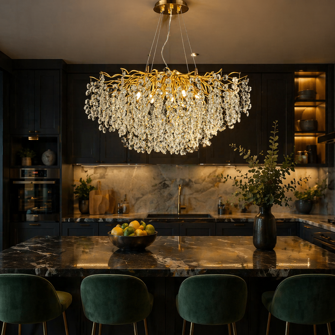 Candelabru Cristal LUXURY Golden Veliora 60CM