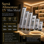 Sursa Alimentare 12V Slim Metal