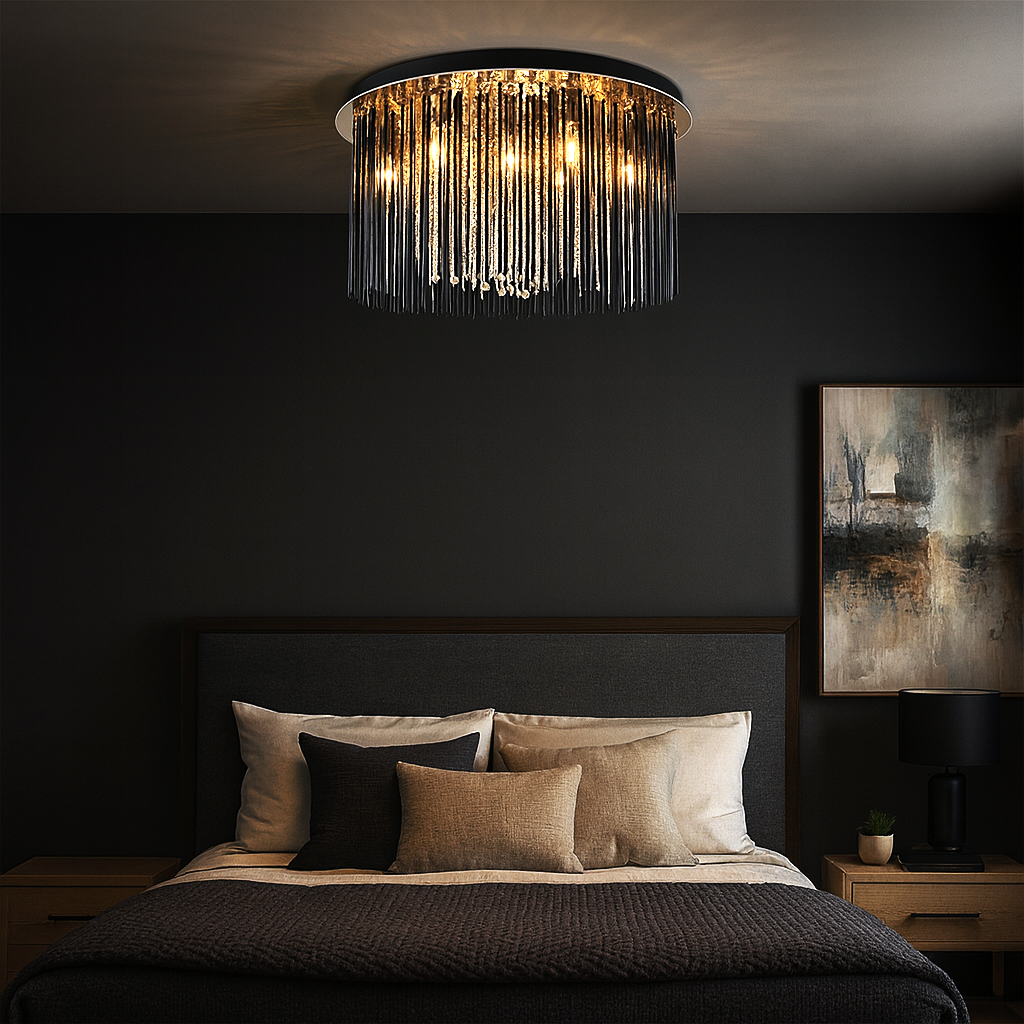 Candelabru Aplicat Cristal Luxury Black Beauty