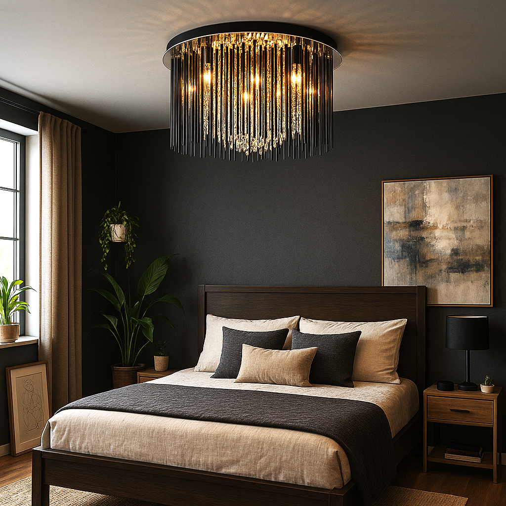 Candelabru Aplicat Cristal Luxury Black Beauty