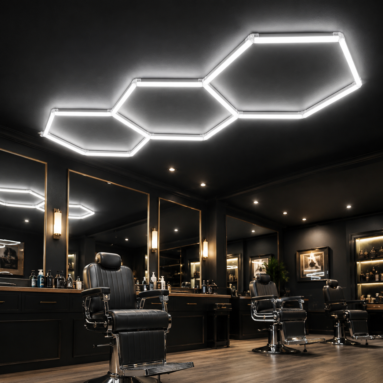 HoneyComb LED 3x Hexagone 97W, 98x244cm, 9700lm, 6500K