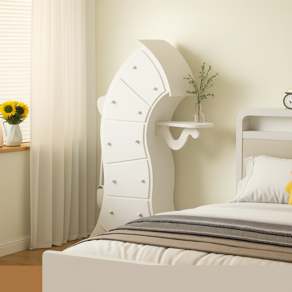 Dulap Artistic din Lemn Alb Belle Madame