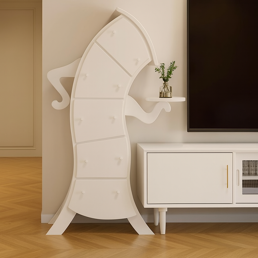 Dulap Artistic din Lemn Alb Belle Madame