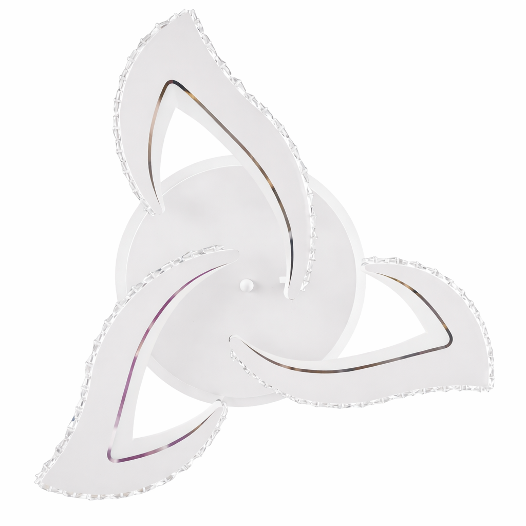 Lustra LED Mini Camelia Cristal Alba RGB Telecomanda Echivalent 300W