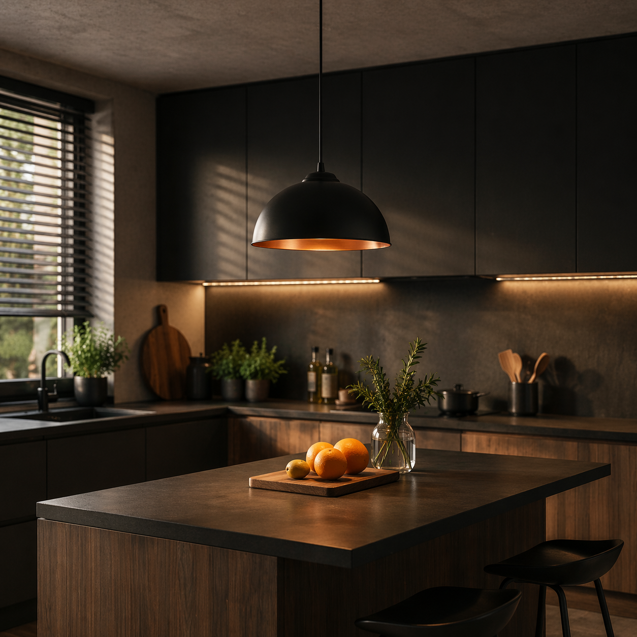 Pendul TRURO 2 Black & Gold 110CM Eglo