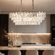 Candelabru Cristal Malli Silver Oval 75X35cm