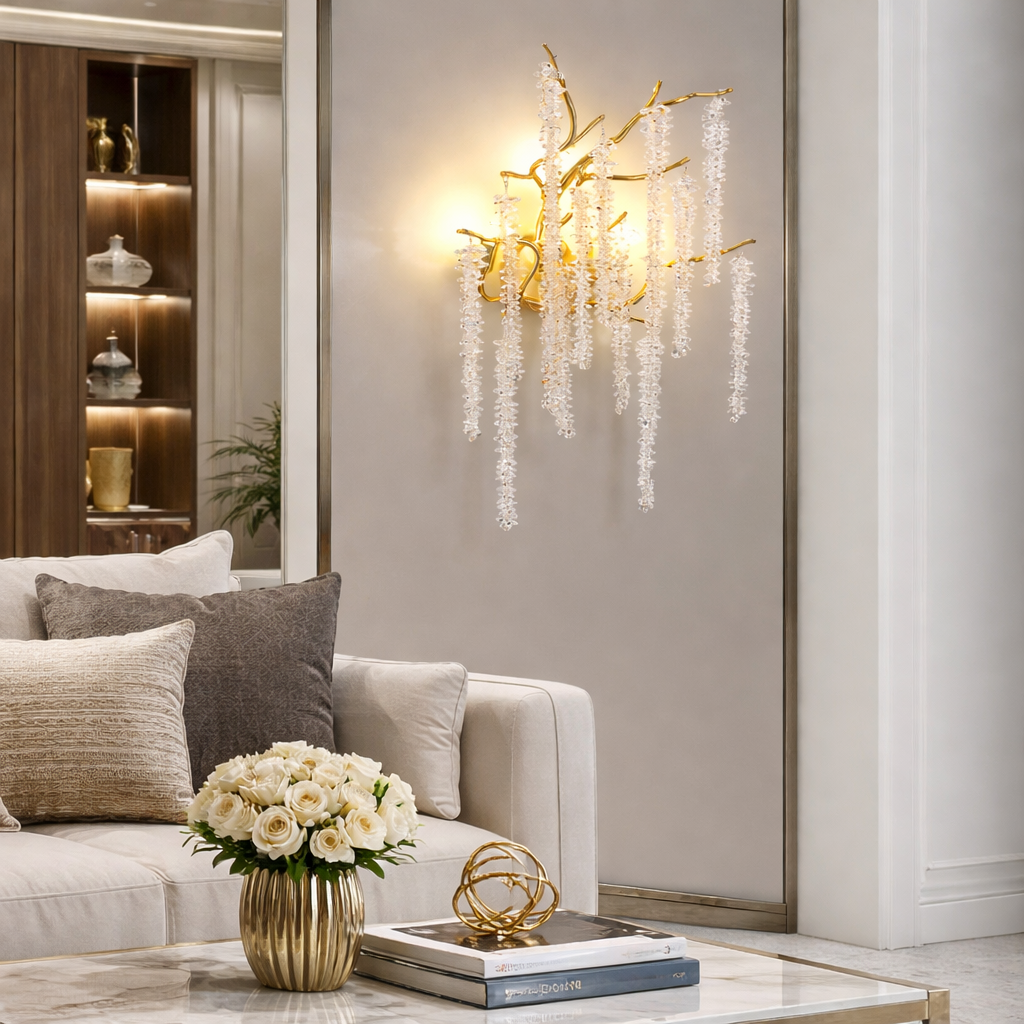 Aplica Cristal Gold Luxury Willow
