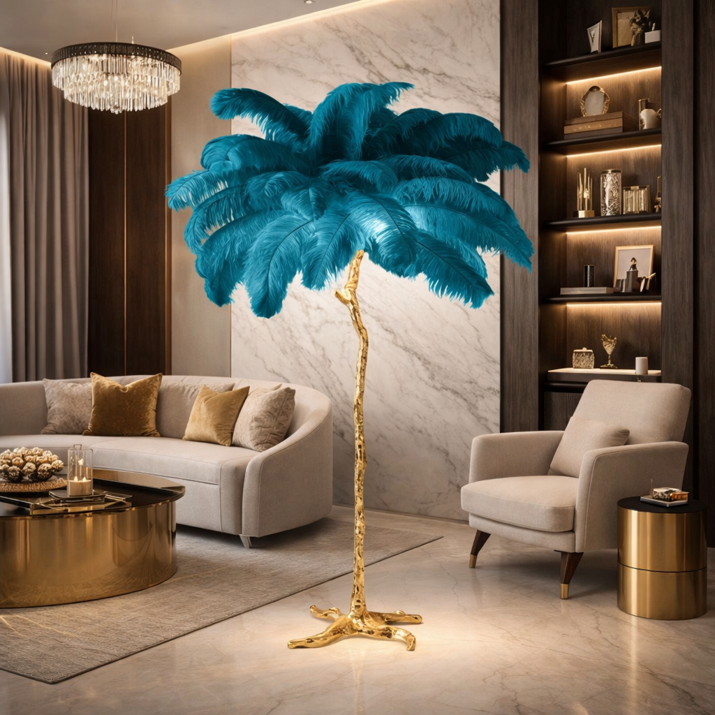 Lampadar Baroque Luxury Feathers Colors