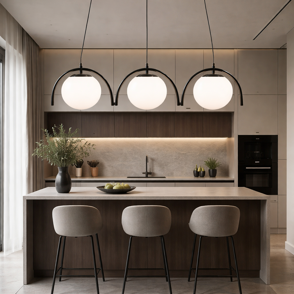 Lustra Abajur Negru Lucios + Sticla 3xE27 Liniara