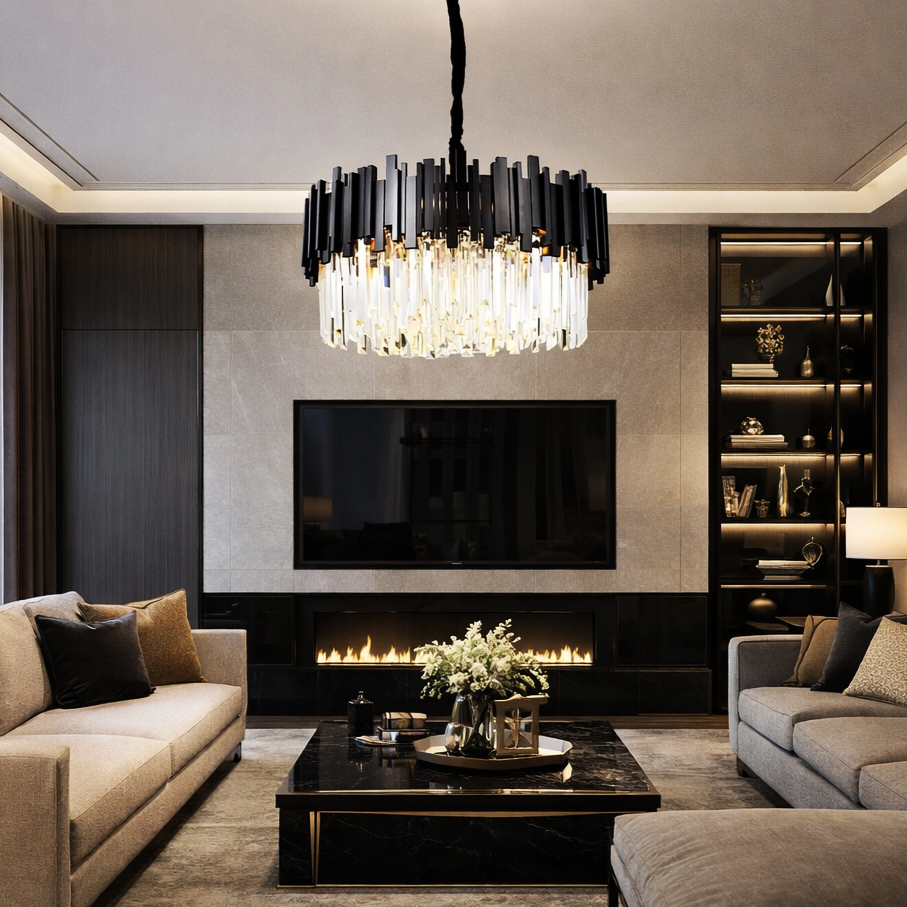 Candelabru Cristal BLACK WIDOW Ø50CM