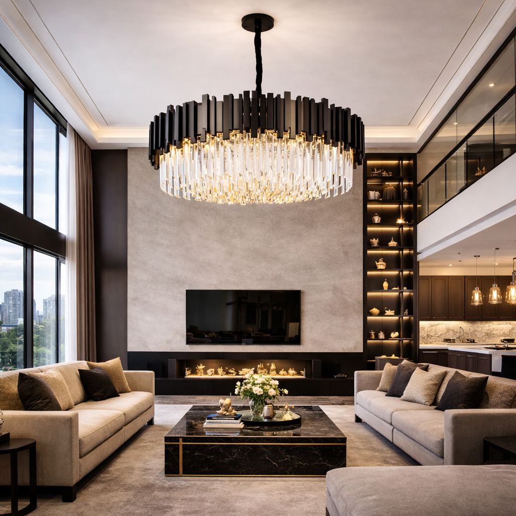 Candelabru Cristal BLACK WIDOW Ø80CM