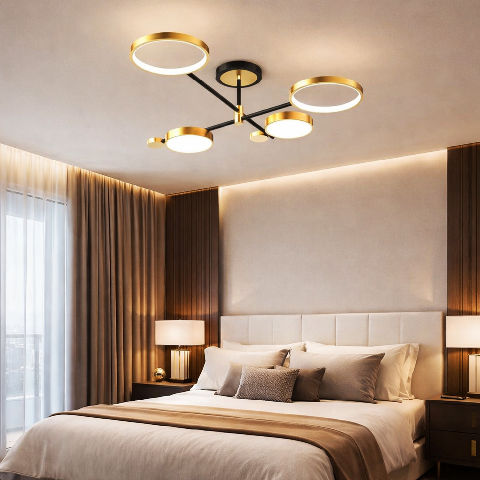 Lustra LED 68W 2+2 Dynamo Echivalent 300W Telecomanda