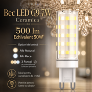 Bec LED G9 7W Echivalent 50W Ceramica