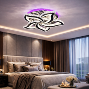 Lustra LED Camelia Cristal Chrome RGB Echivalent 600W Telecomanda