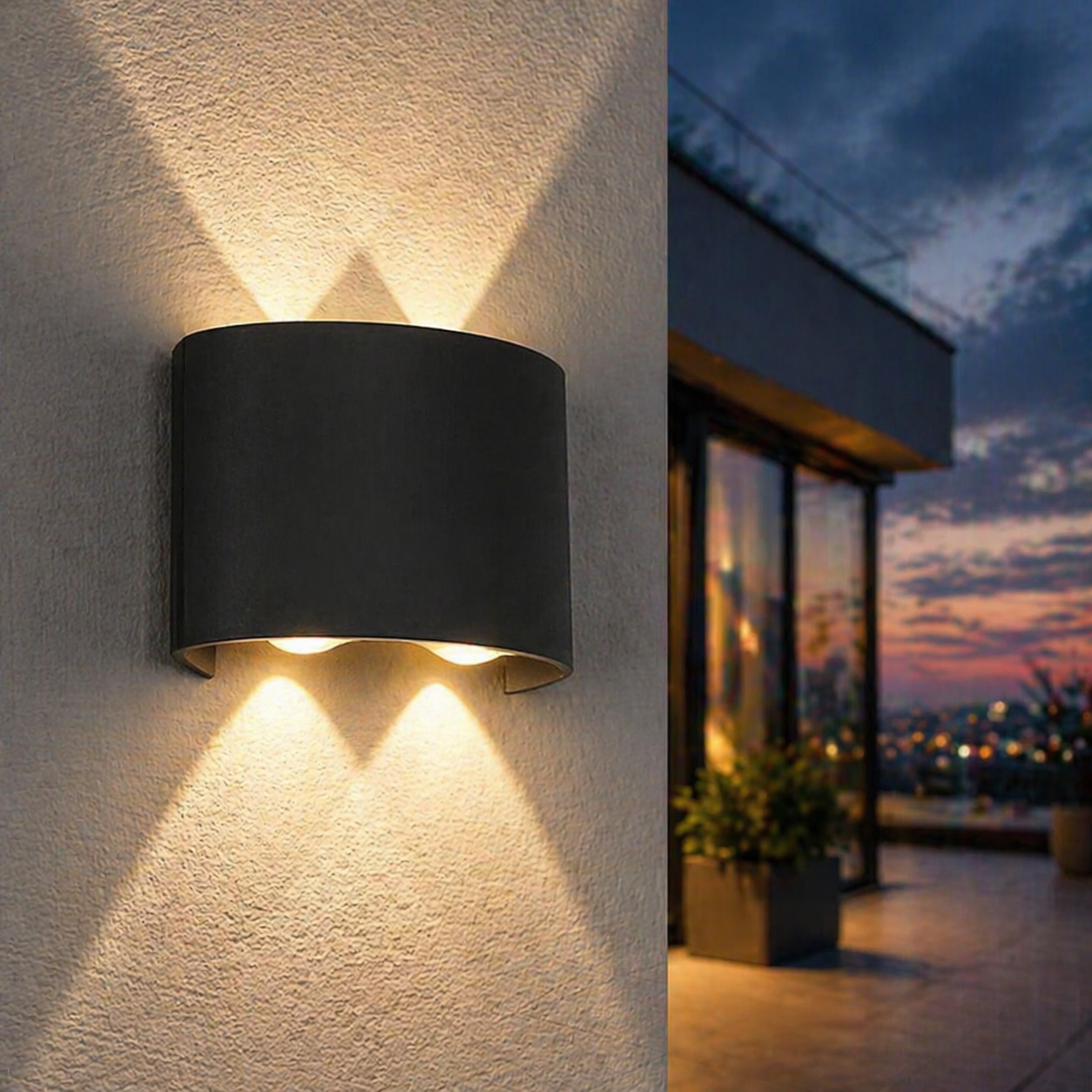 Aplica LED 4W TRIO Exterior Neagra