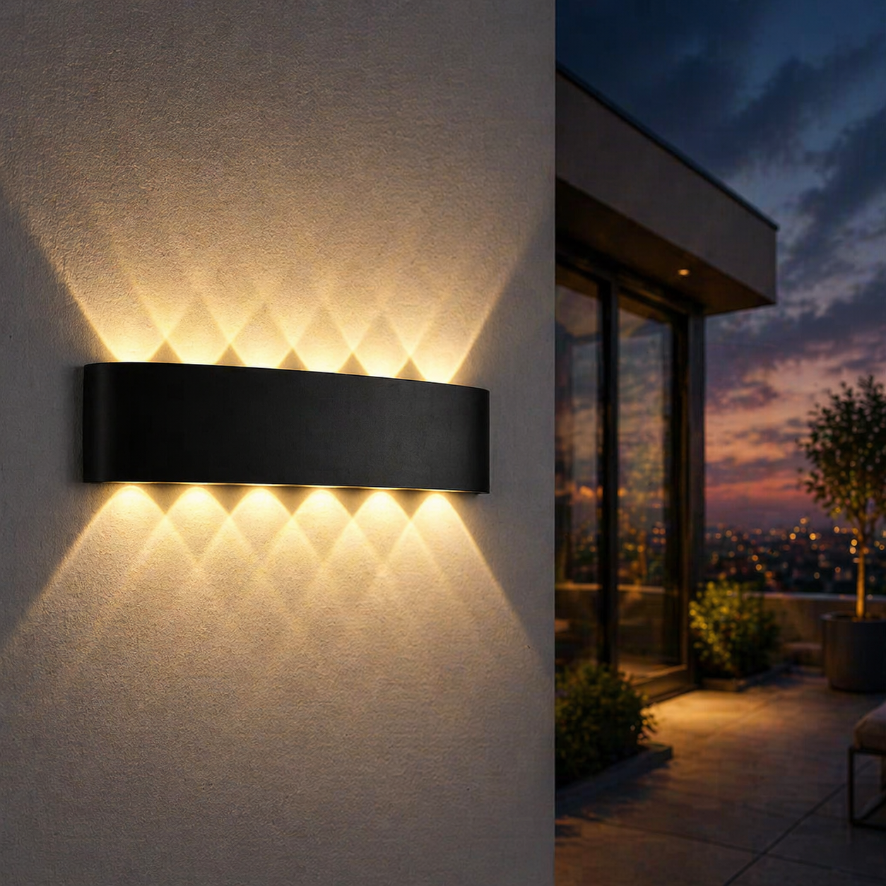 Aplica LED 12W TRIO Exterior Neagra