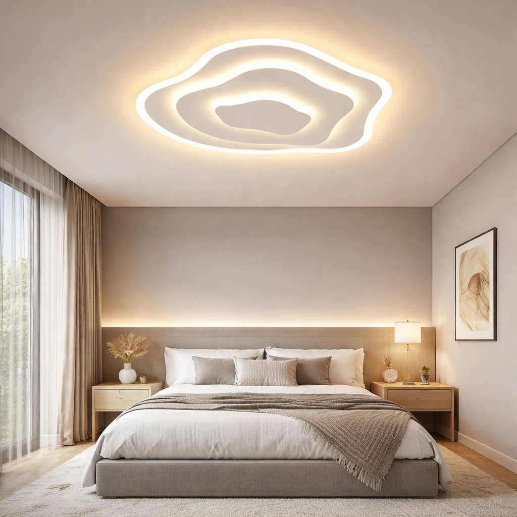 Lustra LED Nordic Shadow Lights Echivalent 300W Telecomanda