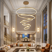 Lustra LED WONDERLAND Gold 5 Segmente Echivalent 1200W Telecomanda