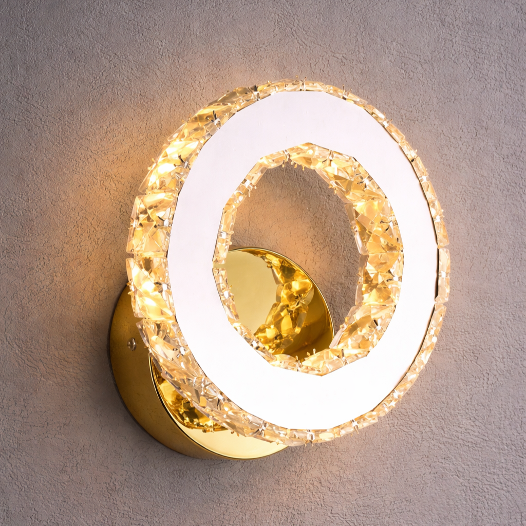 Aplica LED 16W Cristal RING Gold