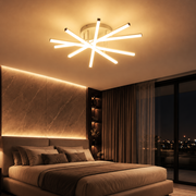 Lustra LED 5 Modern LINES STELLA White Echivalent 600W Telecomanda