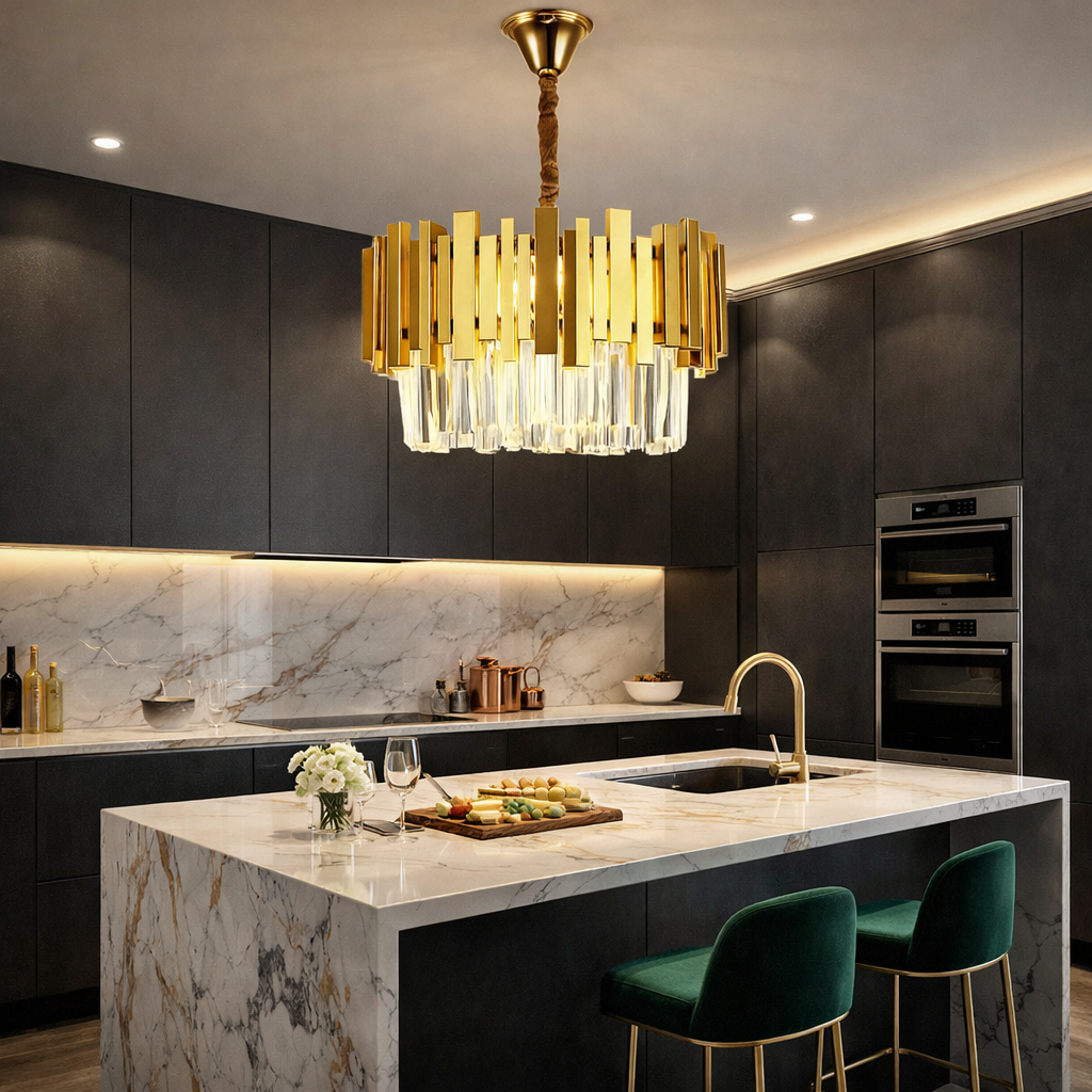 Candelabru Cristal GLORY GOLD 400mm