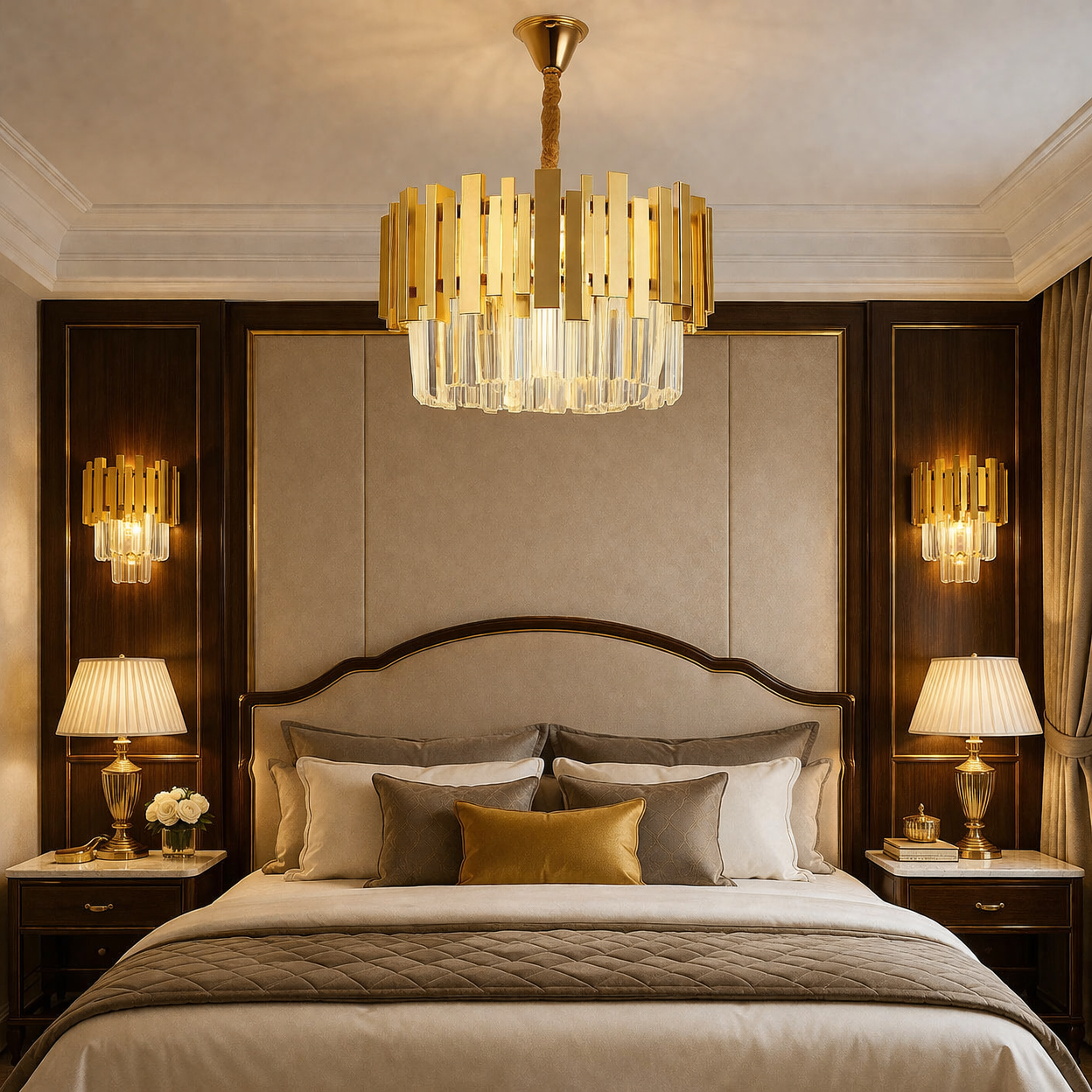 Candelabru Cristal GLORY GOLD 400mm