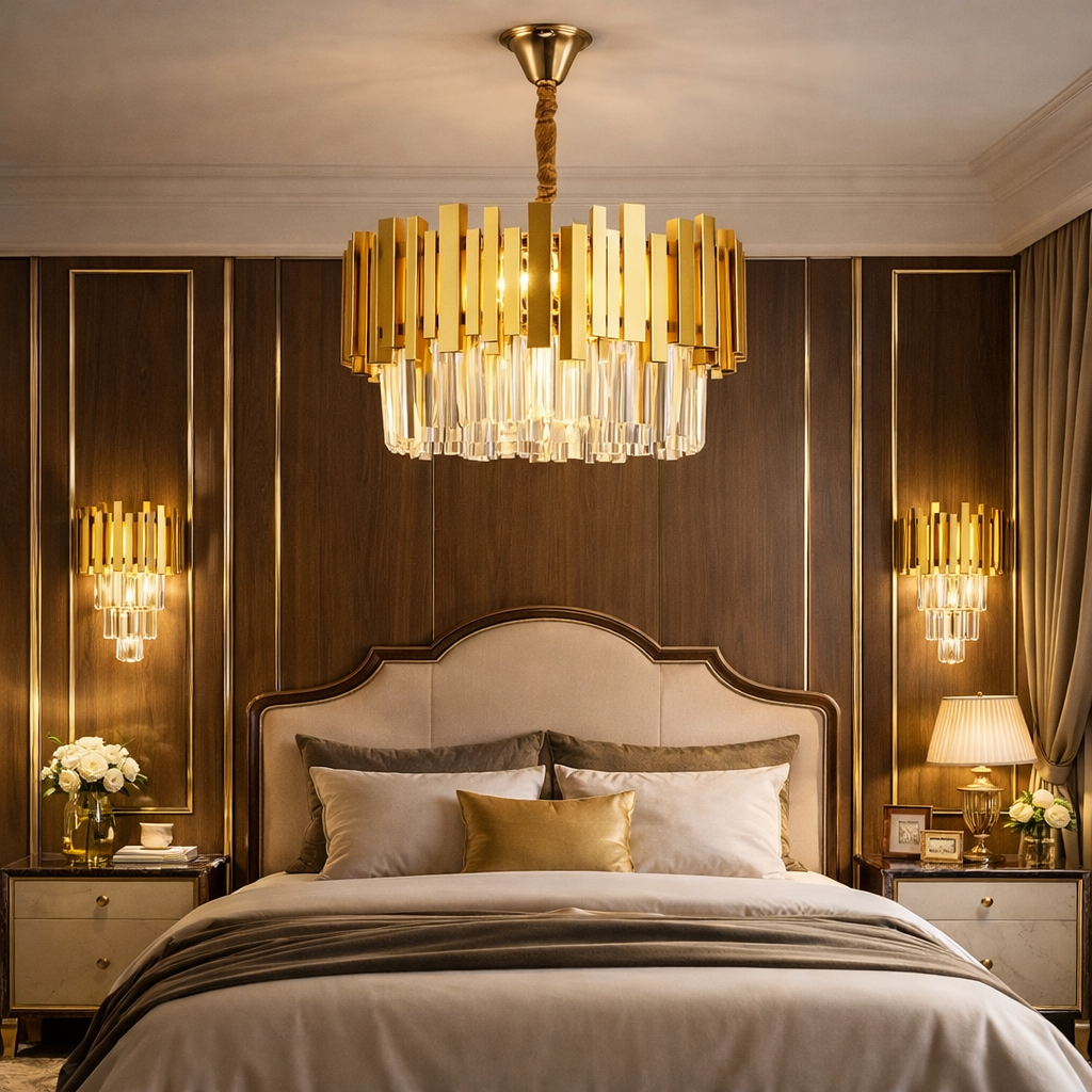 Candelabru Cristal GLORY GOLD 400mm