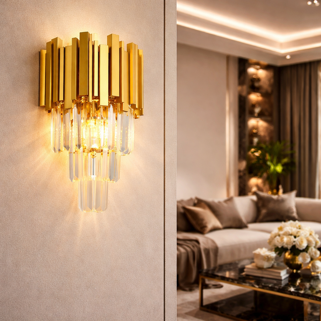 Aplica Perete Cristal GLORY Gold