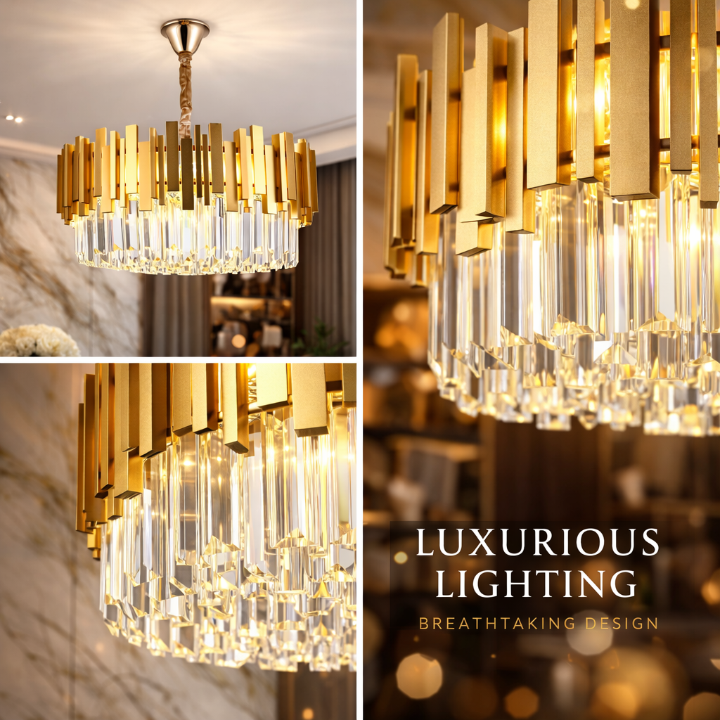 Candelabru Cristal GLORY GOLD 500mm